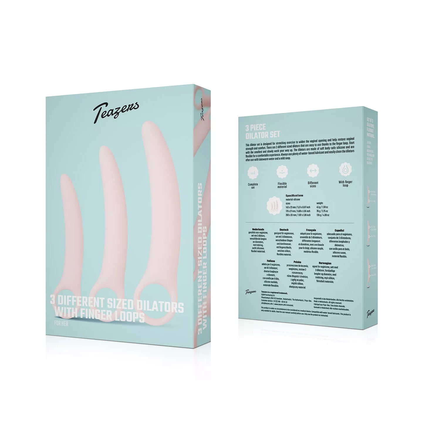Teazers - Conjunto de Dilatadores 3 Peças - Rosa