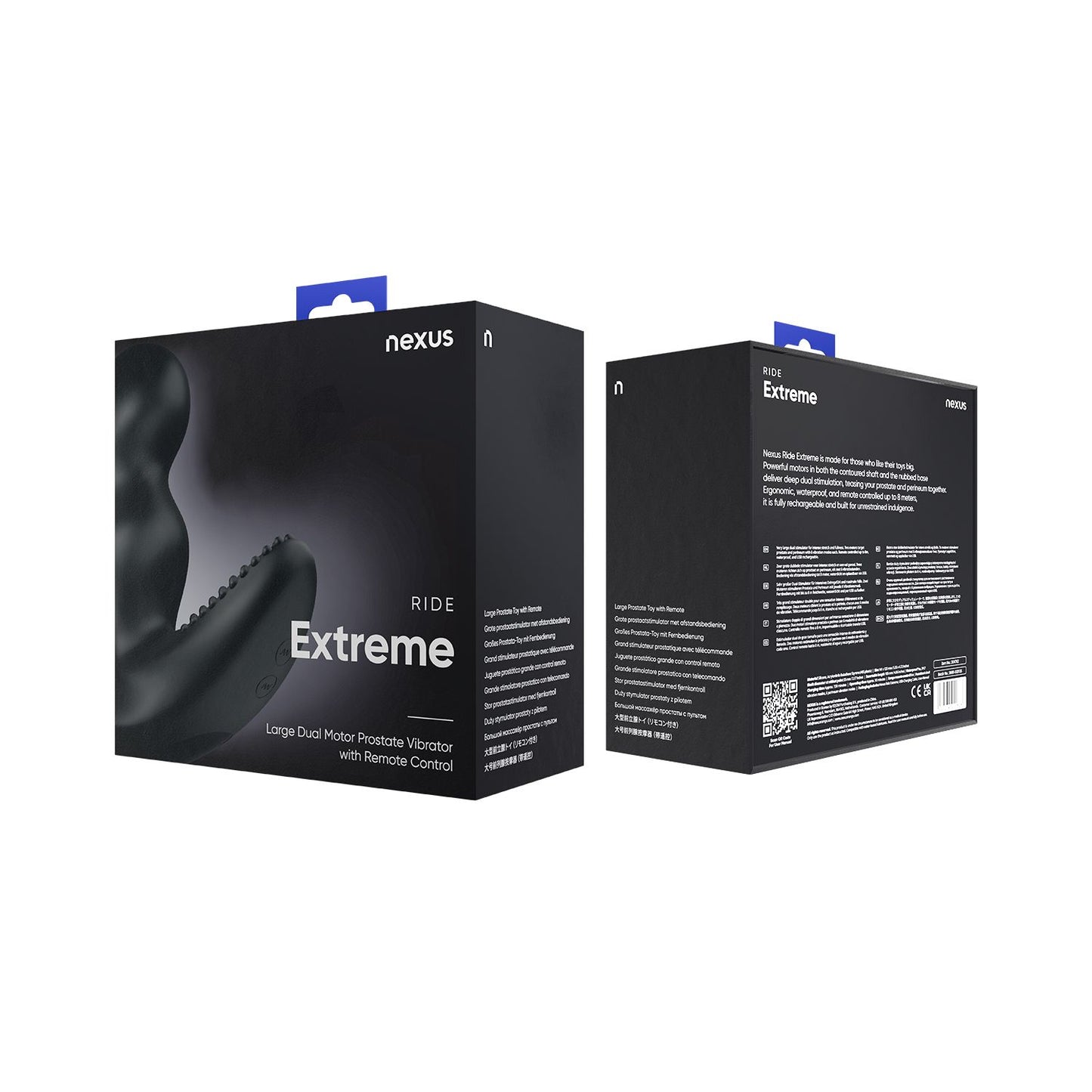 Nexus – Ride Extreme Prostate Vibrator – Black – Rechargeable Prostate Massager