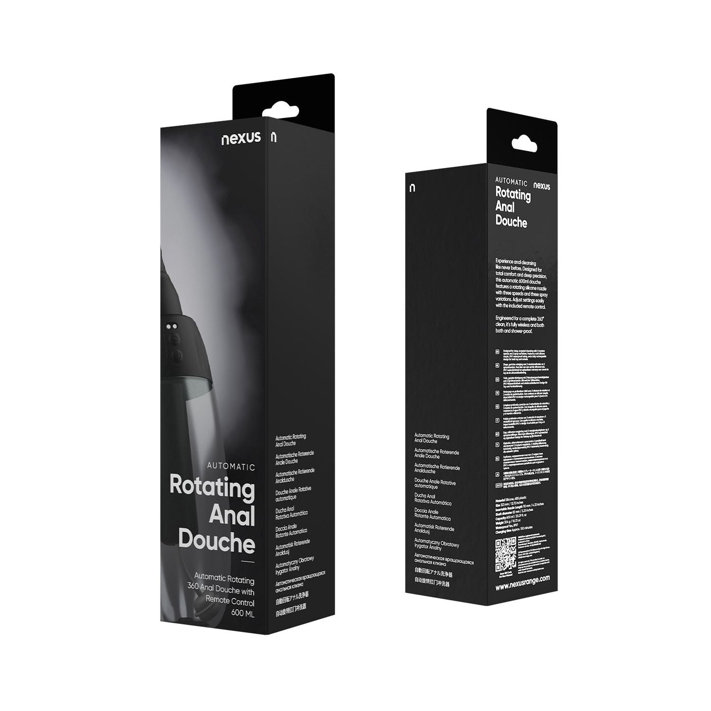 Nexus – Automatic Rotating 360° Anal Douche – Black – Anal Douche Bulb