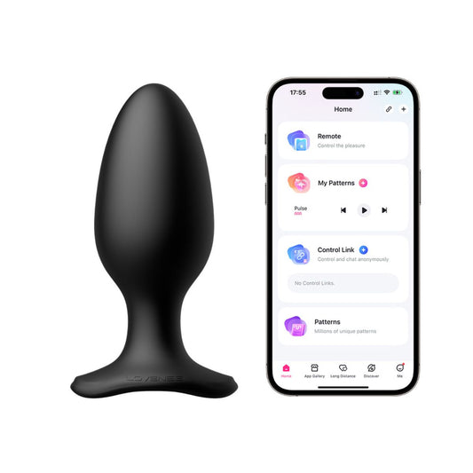 Lovense - Hush 2 Vibrating Butt Plug With App - Black