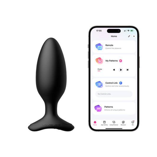 Lovense - Hush 2 Vibrating Butt Plug With App - Black