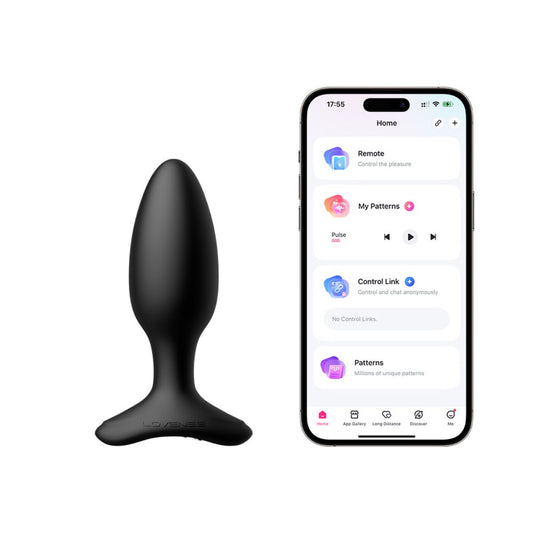 Lovense - Hush 2 Vibrating Butt Plug With App - Black