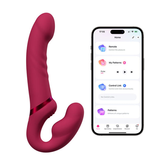 Lovense - Lapis Strapless Strap-on Vibrator - Pink