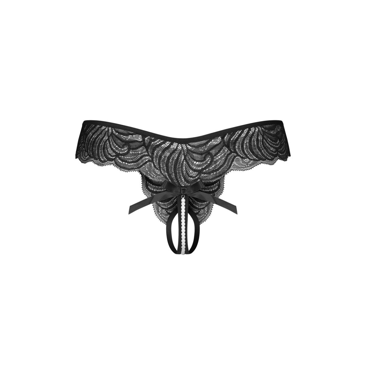 Obsessive - Trinise Crotchless Thong - Black – Crotchless Knickers