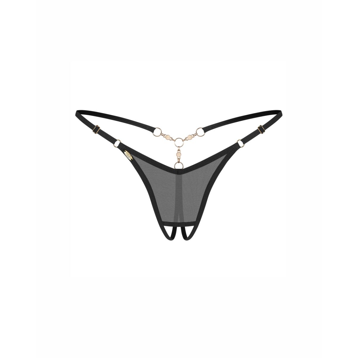 Obsessive - Oxaria Crotchless Thong - Black – Crotchless Knickers