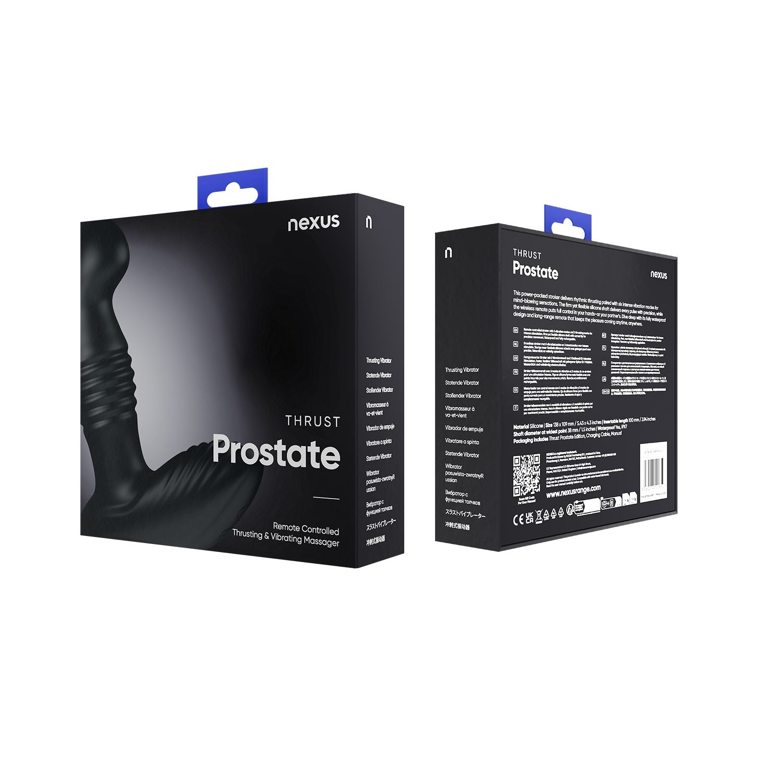 Nexus- Thrust Remote Control Thrusting Prostate Massager- Black