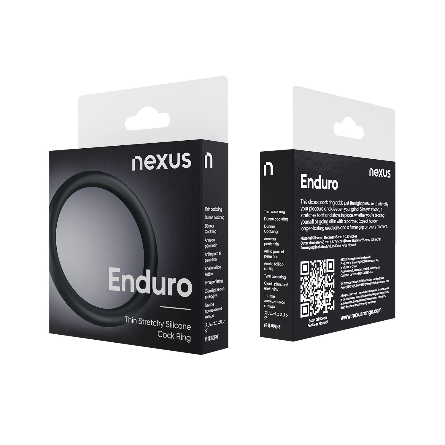 Nexus - Enduro Silicone Cock Ring - Black
