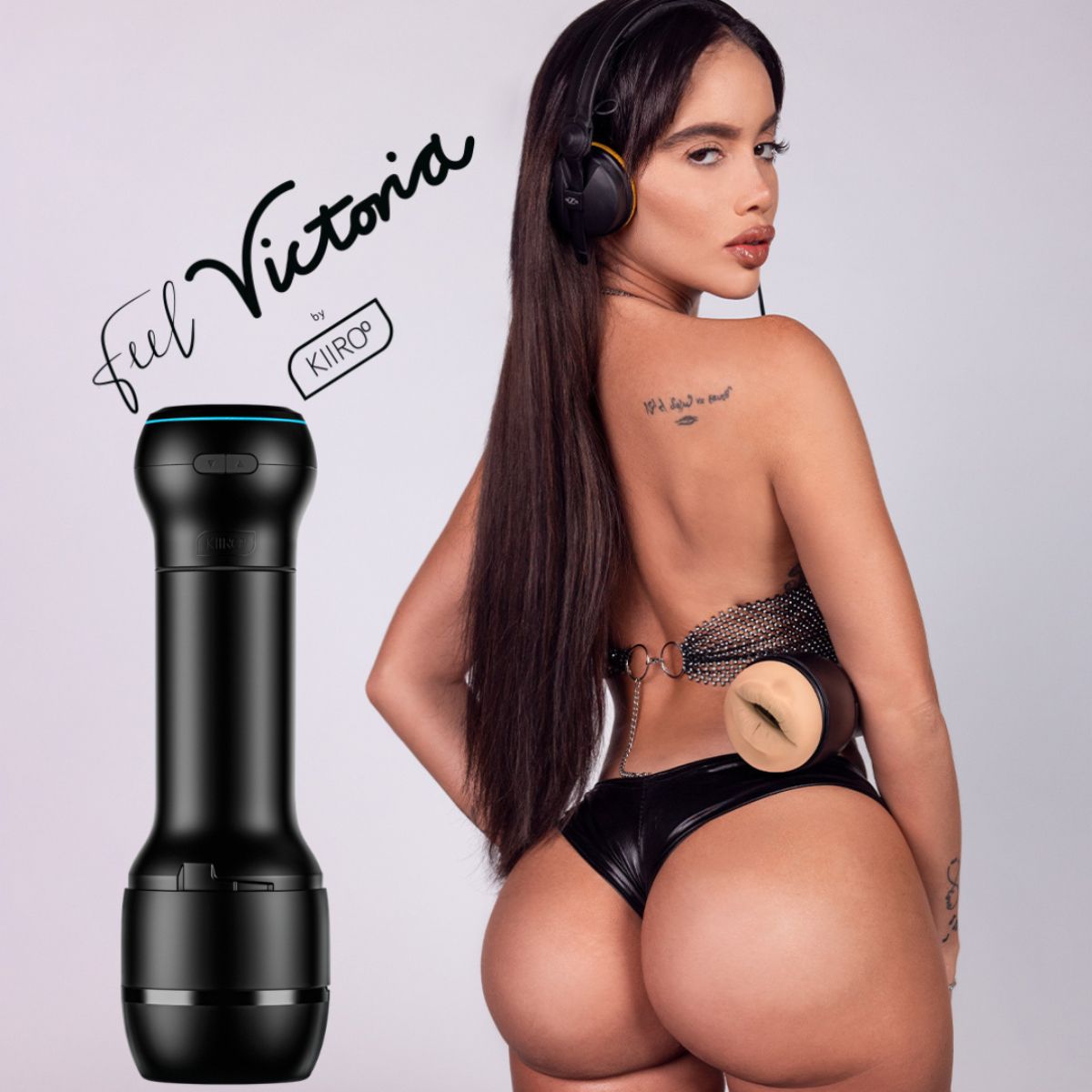 Kiiroo PowerBlow & Feel Victoria June Mouth Masturbator Combo Black