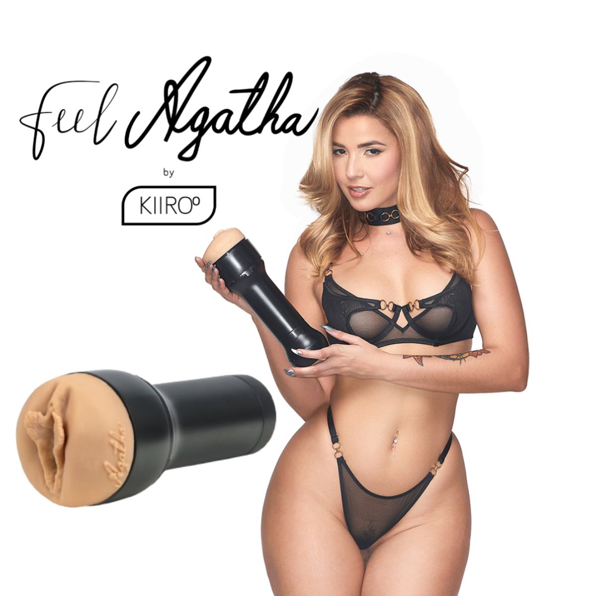 Kiiroo - Feel Agatha Vega Stroker - Preto