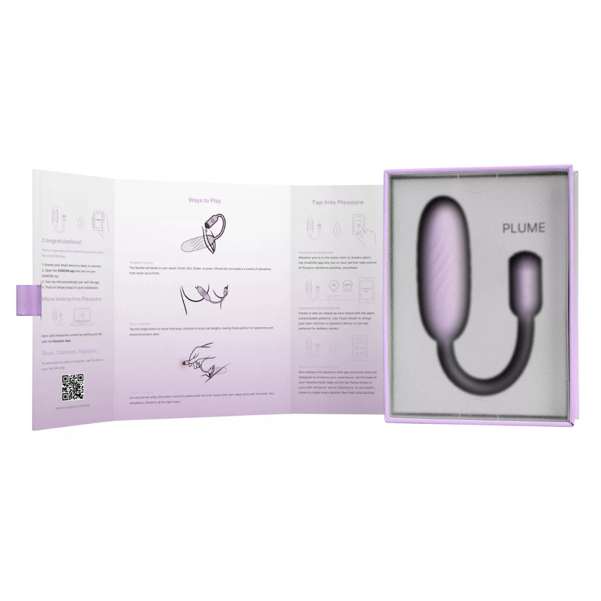 SVAKOM - Vibrador Plume - Lilás Pastel