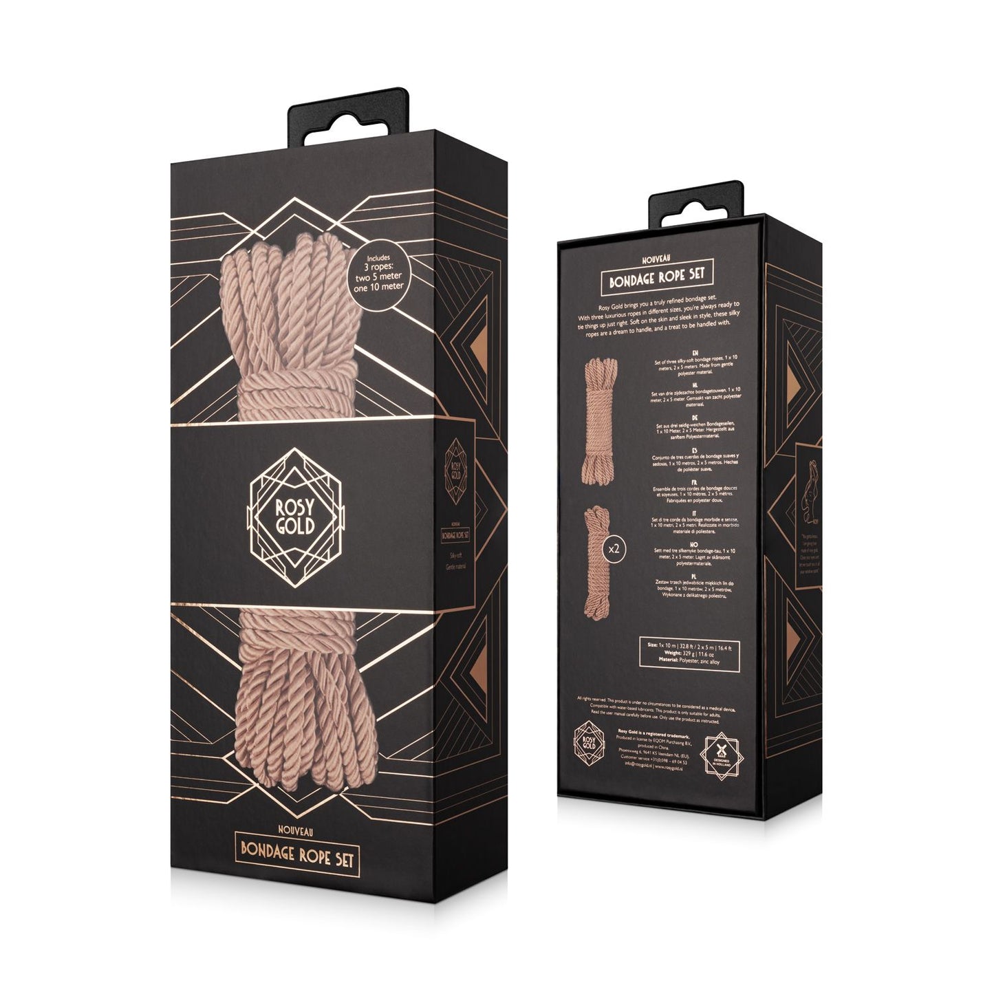 Rosy Gold – Rope Set – Luxury Bondage Ropes – Shibari Bondage Rope