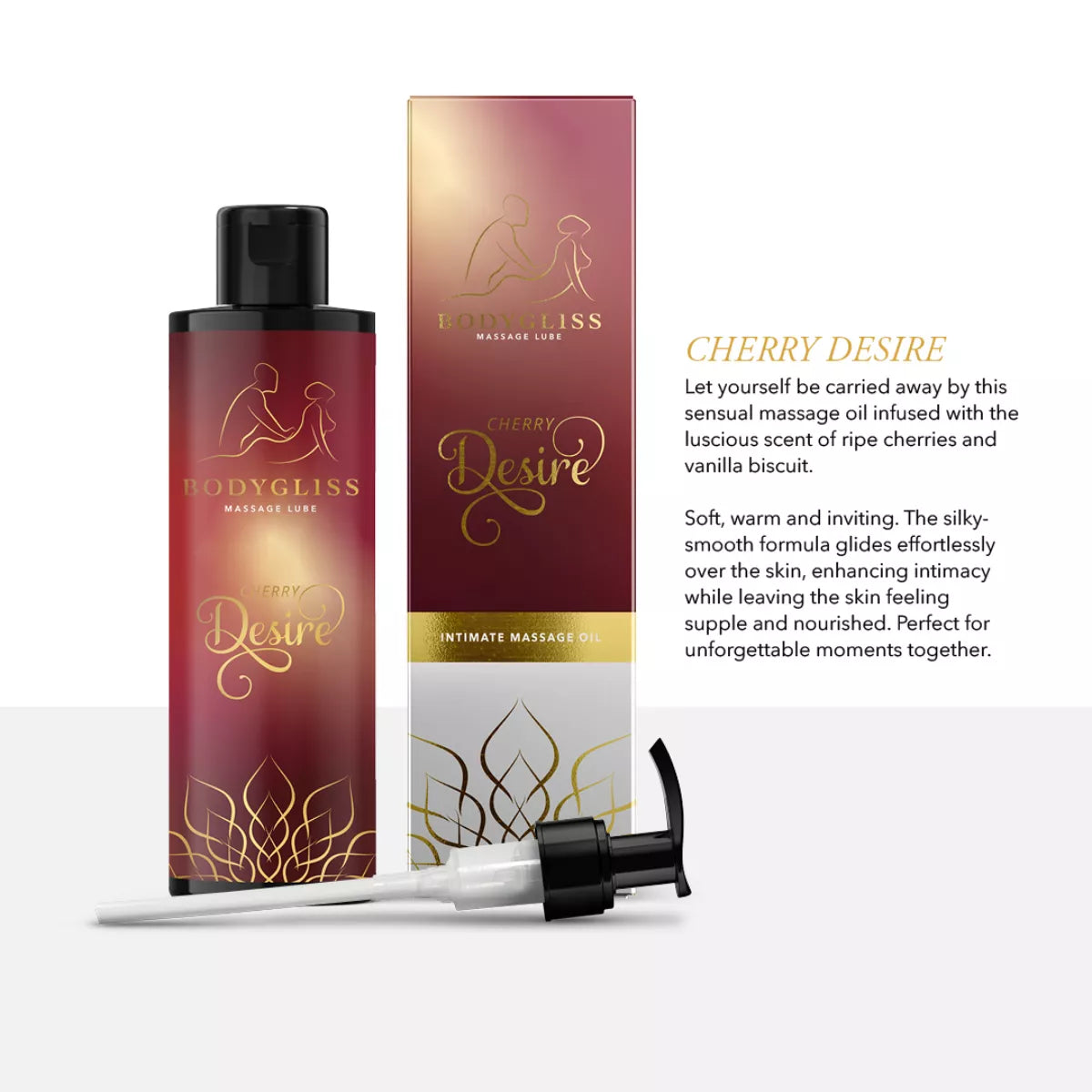 BodyGliss - Cherry Desire Massage Oil And Lubricant - 150 ml