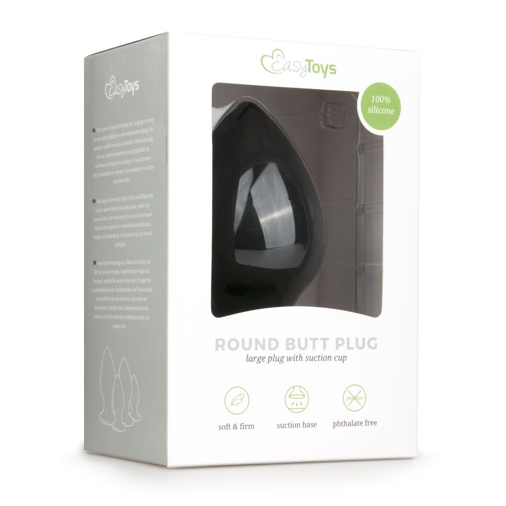 Anal Butt Plug Black Large | EasyToys