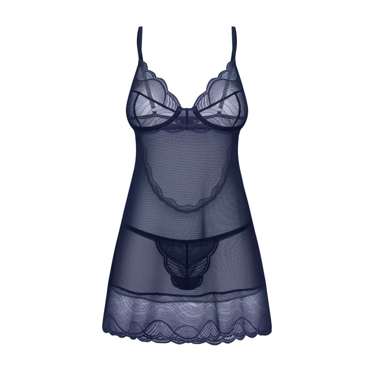 Obsessive - Nightly Chemise Set - Blue