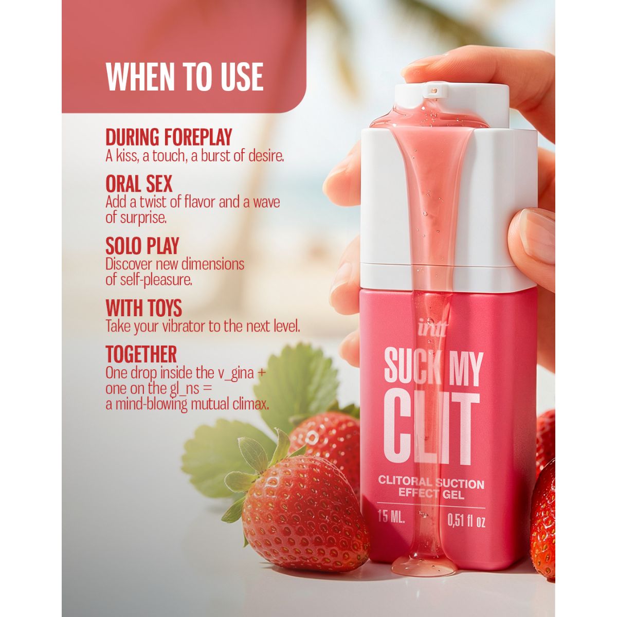 Suck My Clit Gel Tropical Mango 15ml | INTT