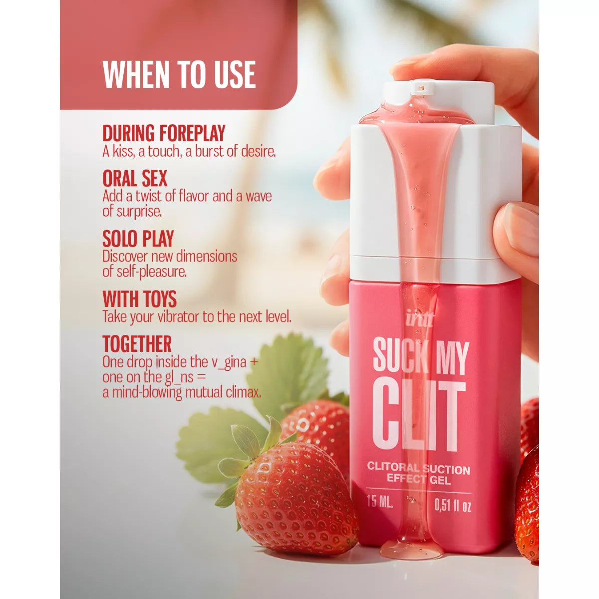 INTT - Suck My Clit Gel Tropical Mango - 15ml
