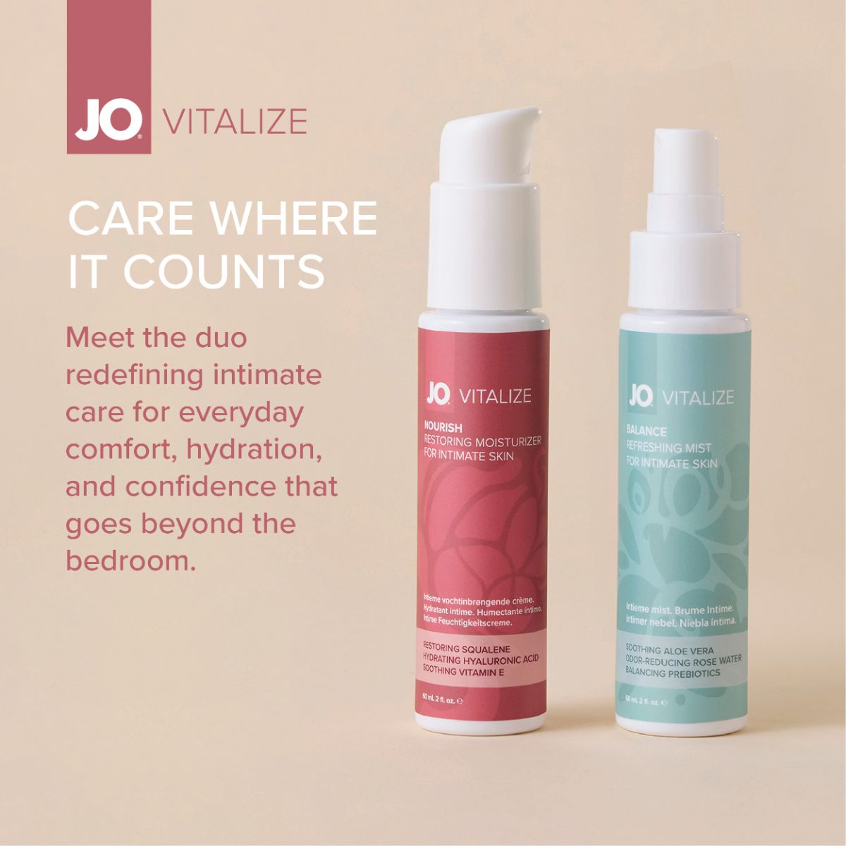 JO Vitalize Balance Intimate Mist 60ml | System JO