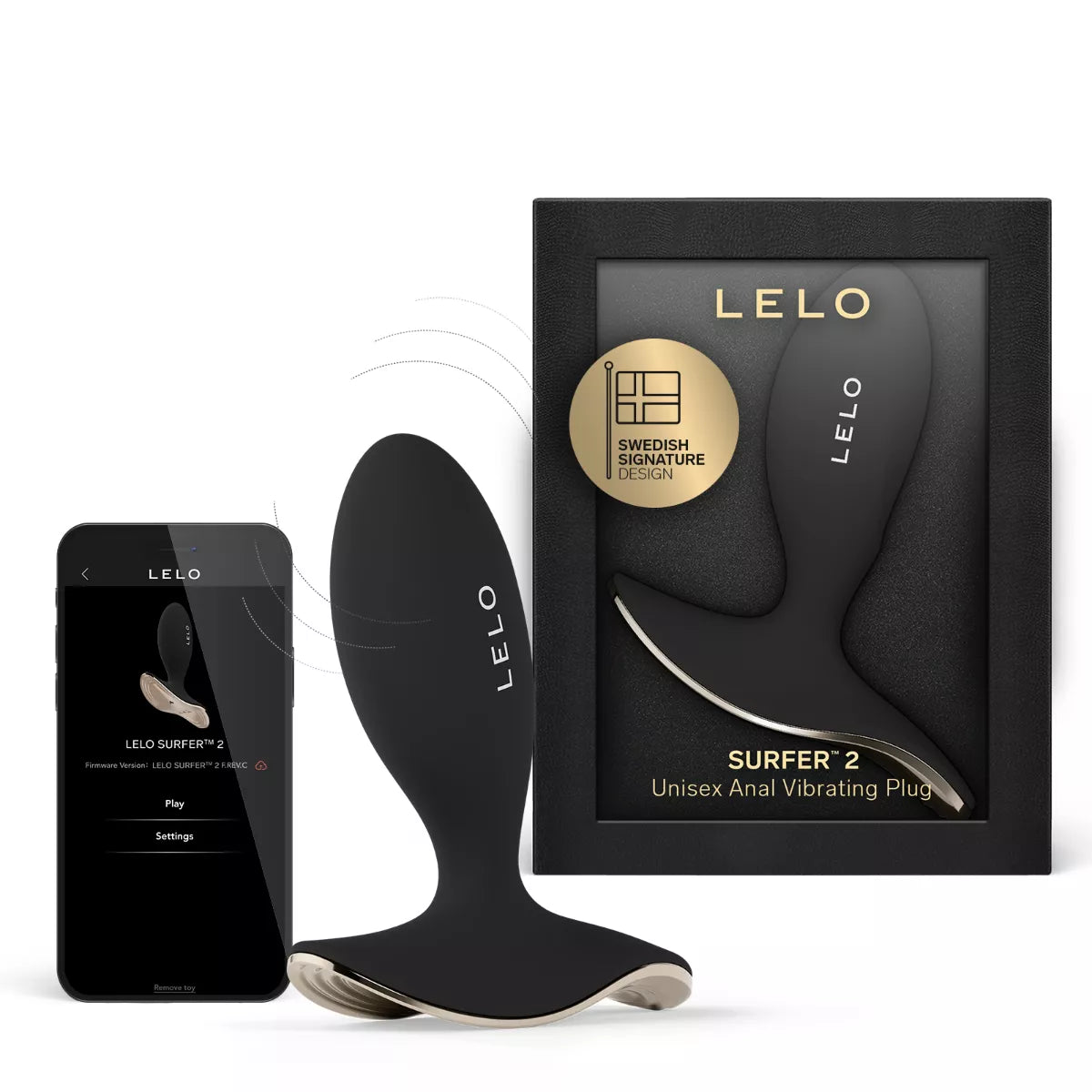 LELO - SURFER 2 Vibrating Anal Plug - Black