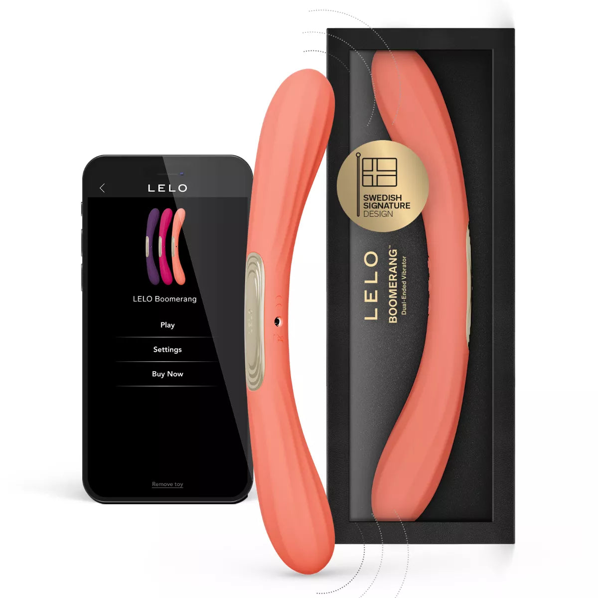 LELO - BOOMERANG Dual Vibrator - Coral Red