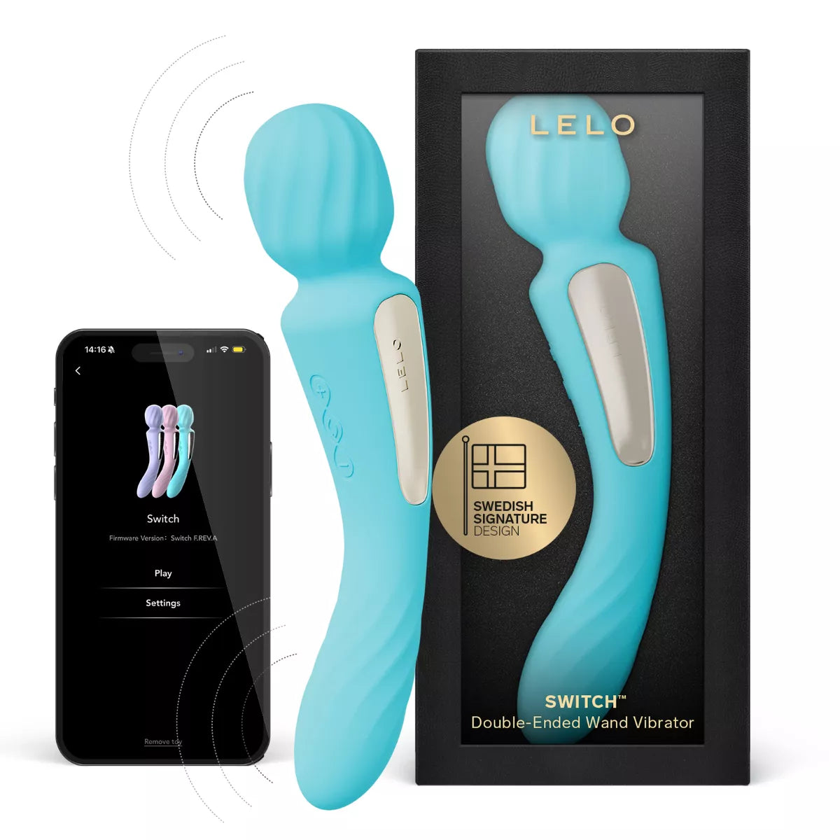LELO - Switch Double Wand Vibrator Aqua
