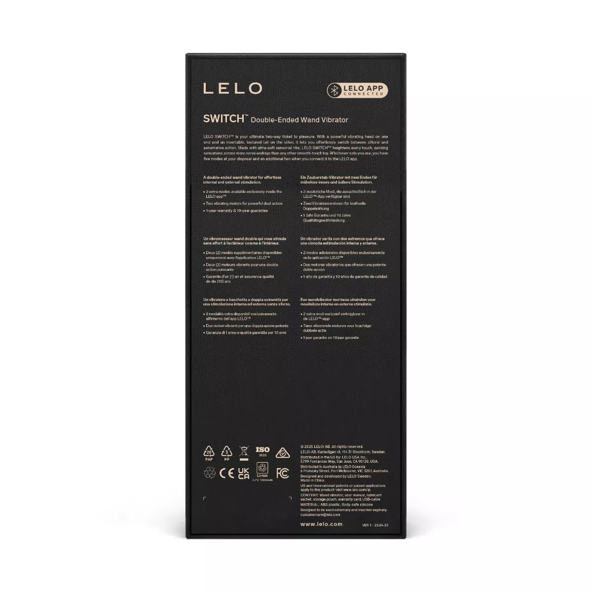 LELO - SWITCH Double Wand Vibrator - Aqua