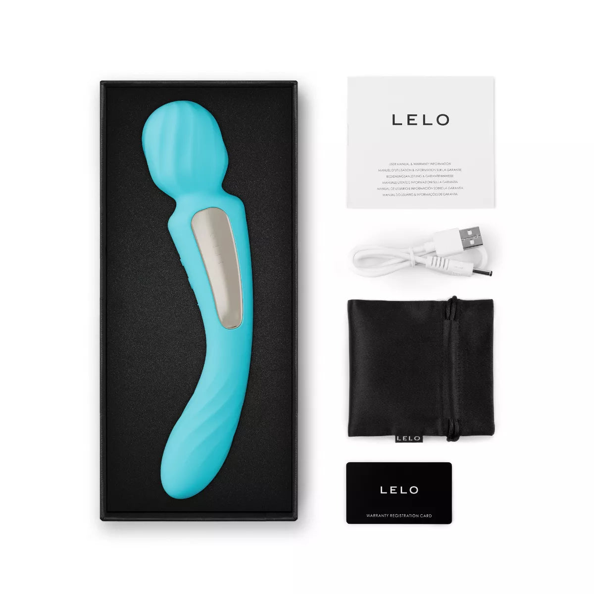 LELO - SWITCH Double Wand Vibrator - Aqua