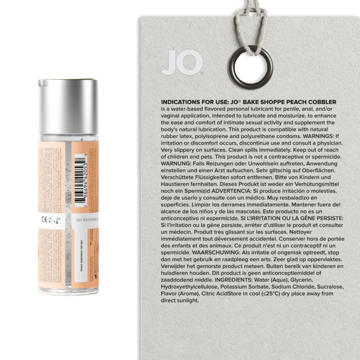 JO Bake Shoppe Peach Cobbler Lubricant 60ml | System JO