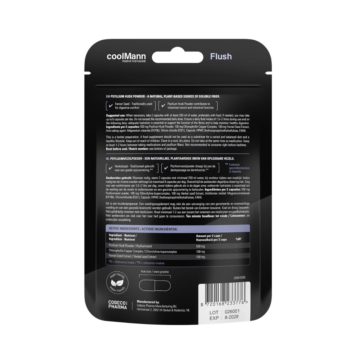 Flush Food Supplement Fiber Complex 60 pcs | Coolmann
