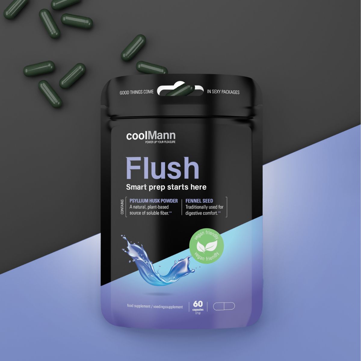 Flush Food Supplement Fiber Complex 60 pcs | Coolmann