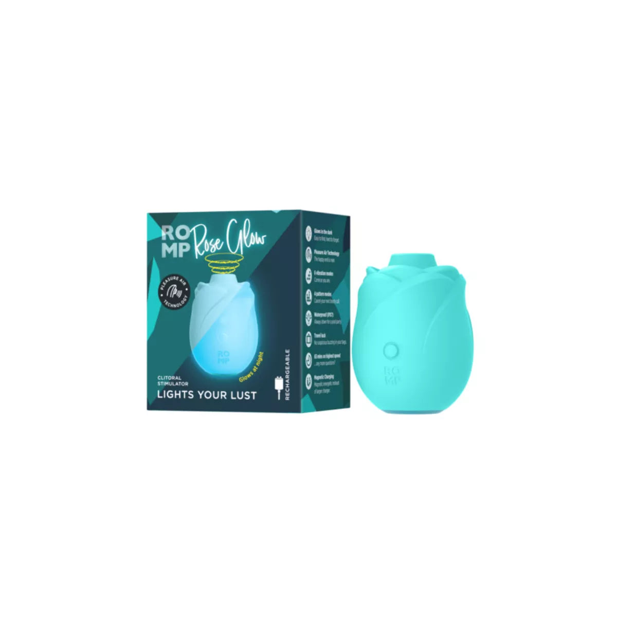 ROMP - Rose Glow Air Stimulator - Blue