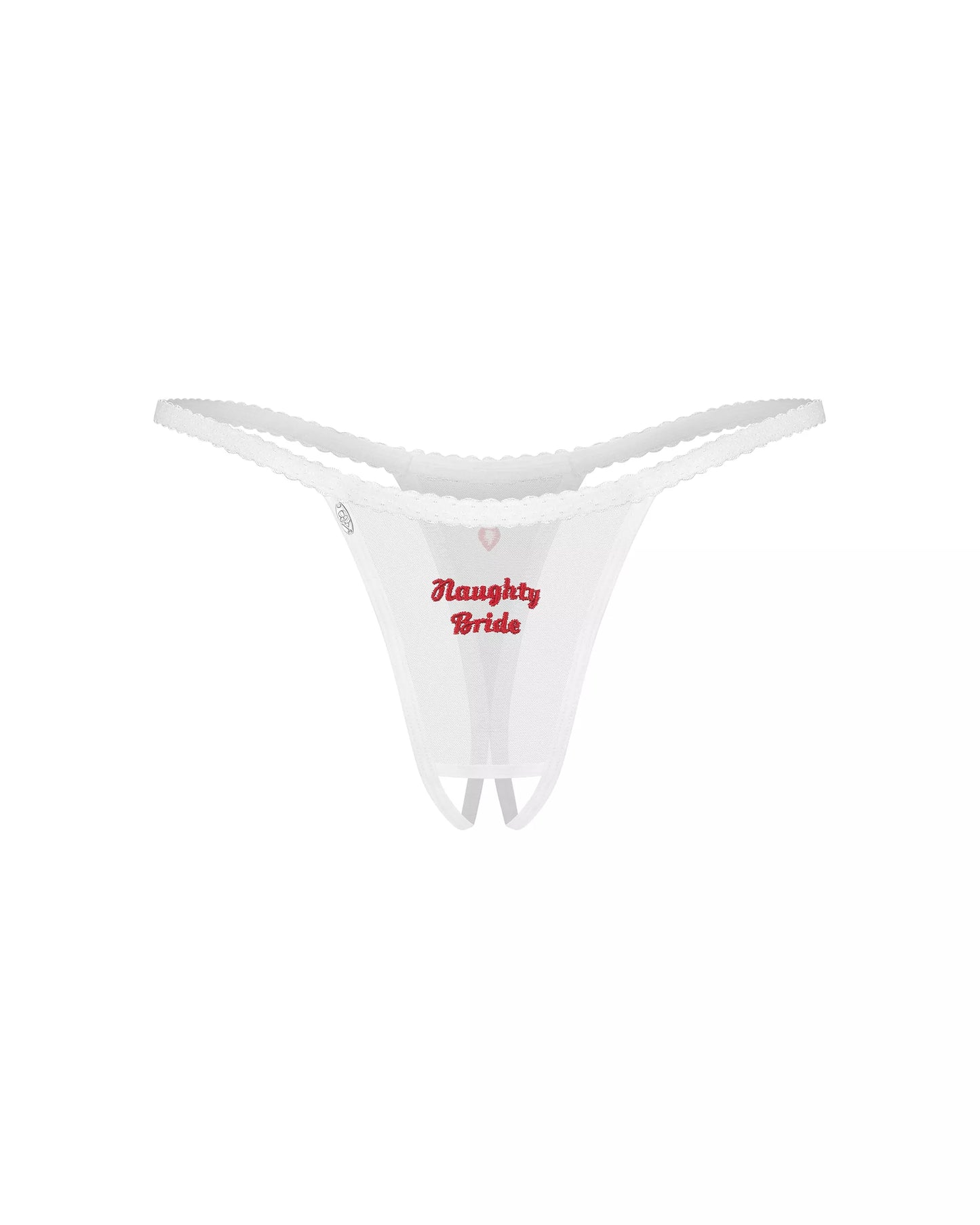 Obsessive - Weddya Bride Crotchless Thong - White