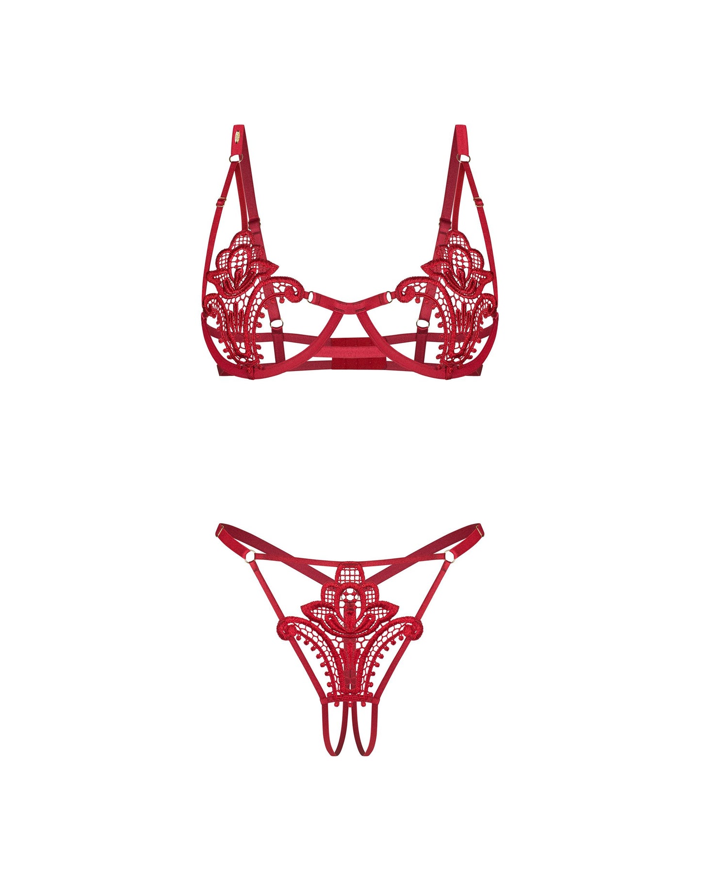 Luise Sublim 2-pcs Crotchless Set | Obsessive