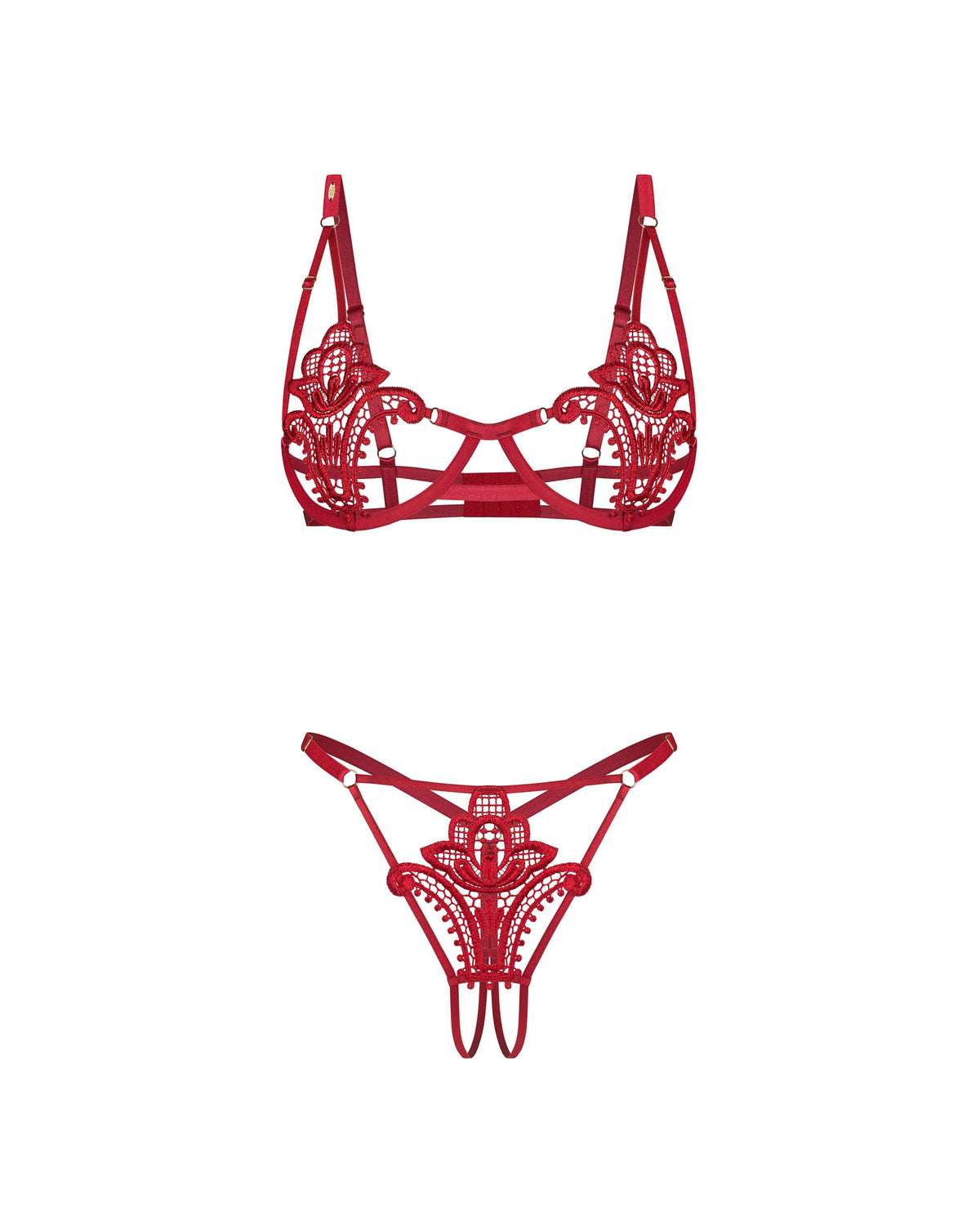 Luise Sublim 2-pcs Crotchless Set | Obsessive