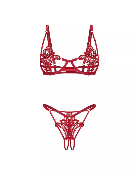 Luise Sublim 2-pcs Crotchless Set | Obsessive