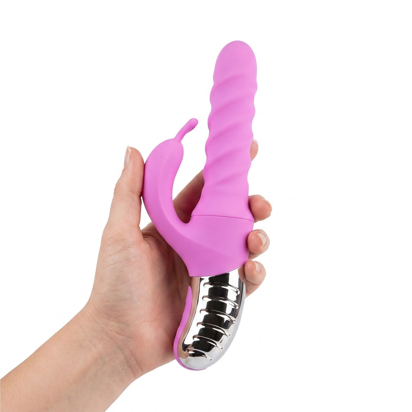 Good Vibes Only - 360° Rotating Thrusting Vibrator - Pink