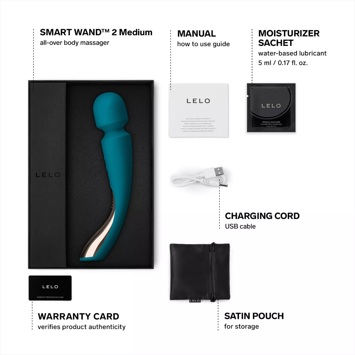 LELO - Smart Wand 2 Medium - Ocean Blue