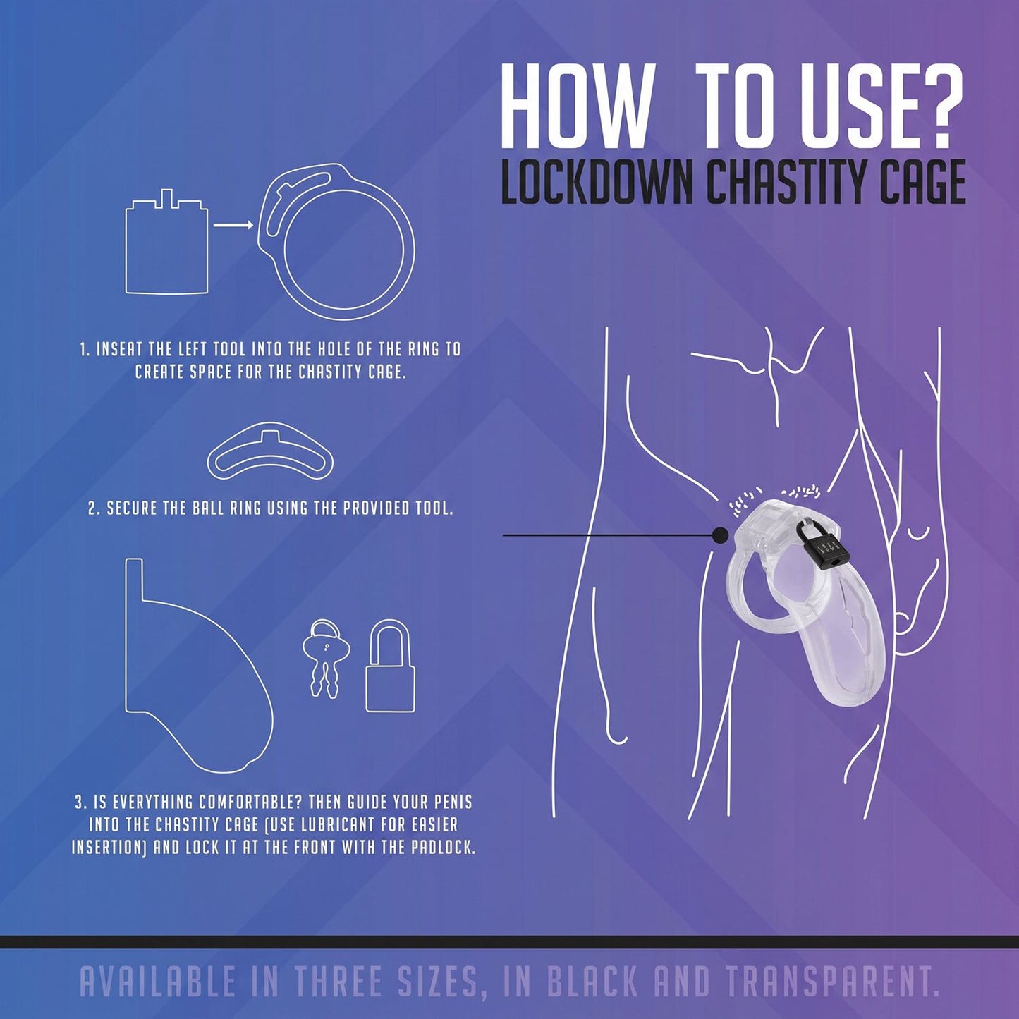 Chastity Cage Clear Small | Lockdown