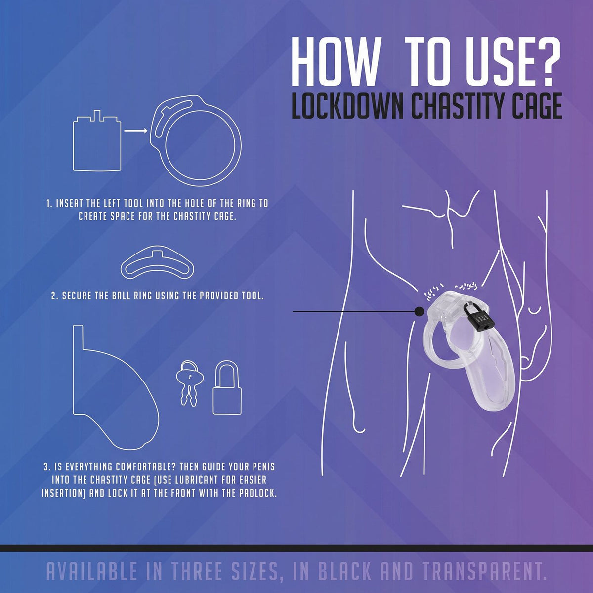 Chastity Cage Clear Small | Lockdown