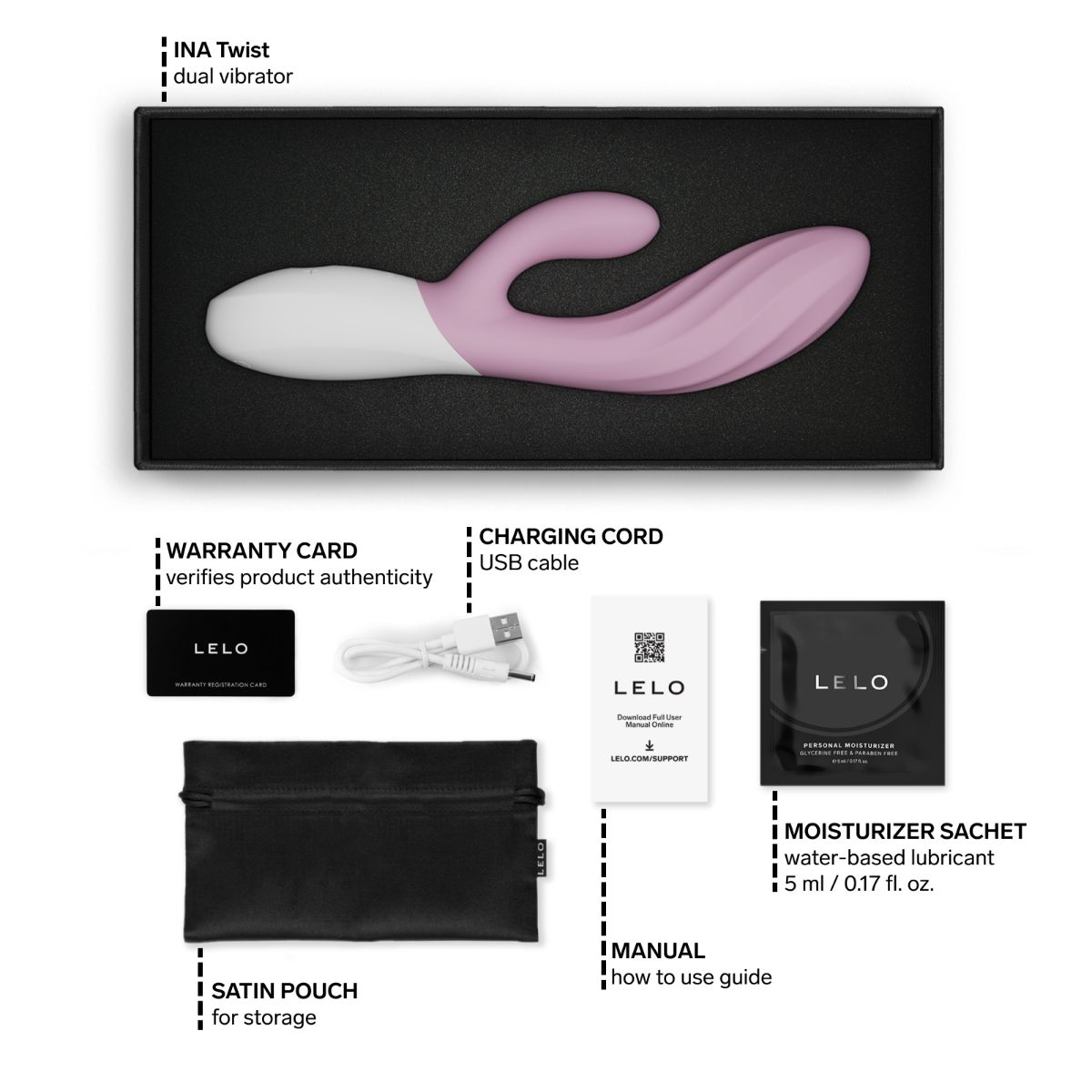 LELO - INA Twist Dual - Action Massager - Soft Pink