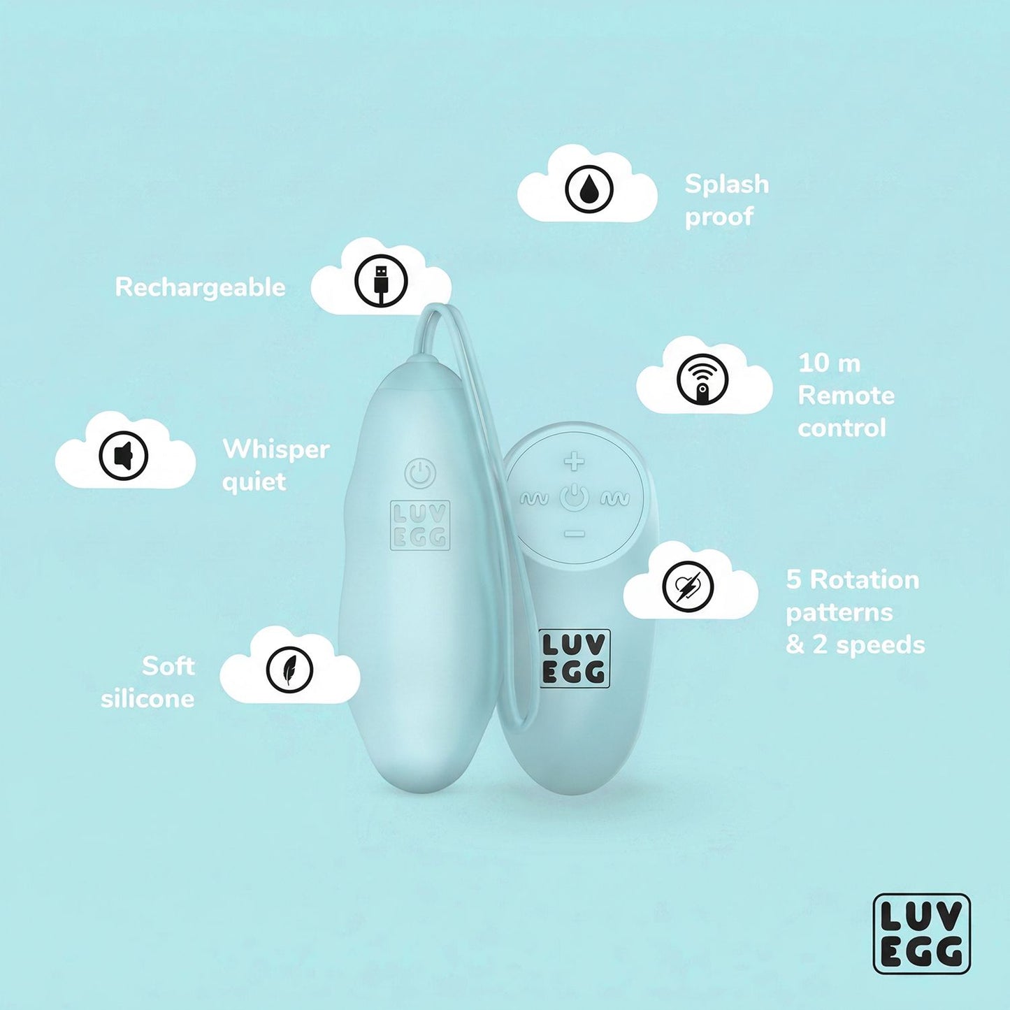 LUV EGG - Rotating Luv Egg - Green