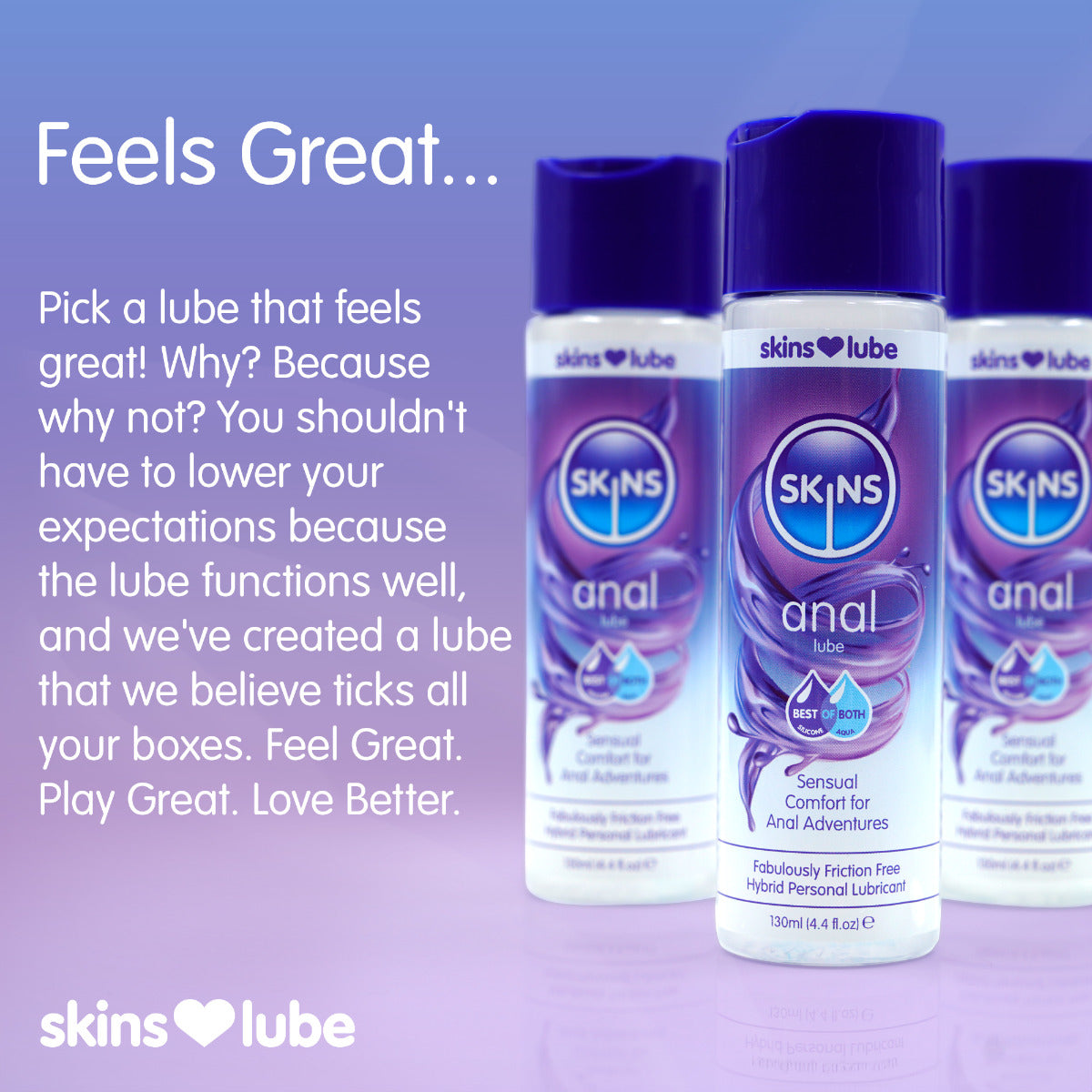 Anal Hybrid Silicone and Water Based Lubricant 4.4 fl oz | Skins