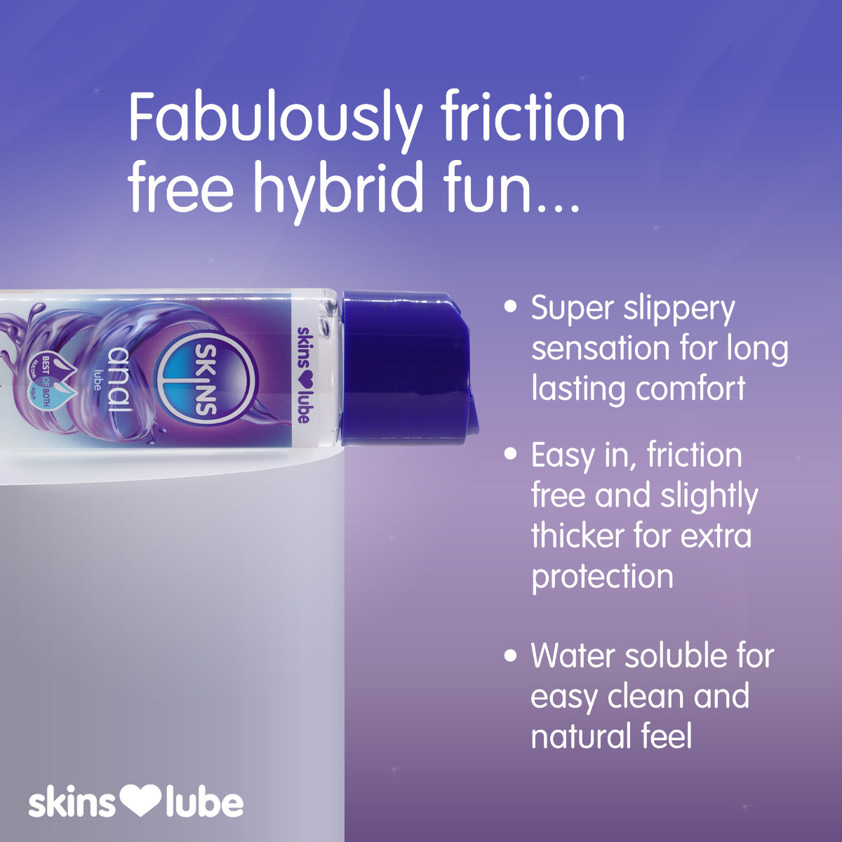 Anal Hybrid Silicone and Water Based Lubricant 4.4 fl oz | Skins