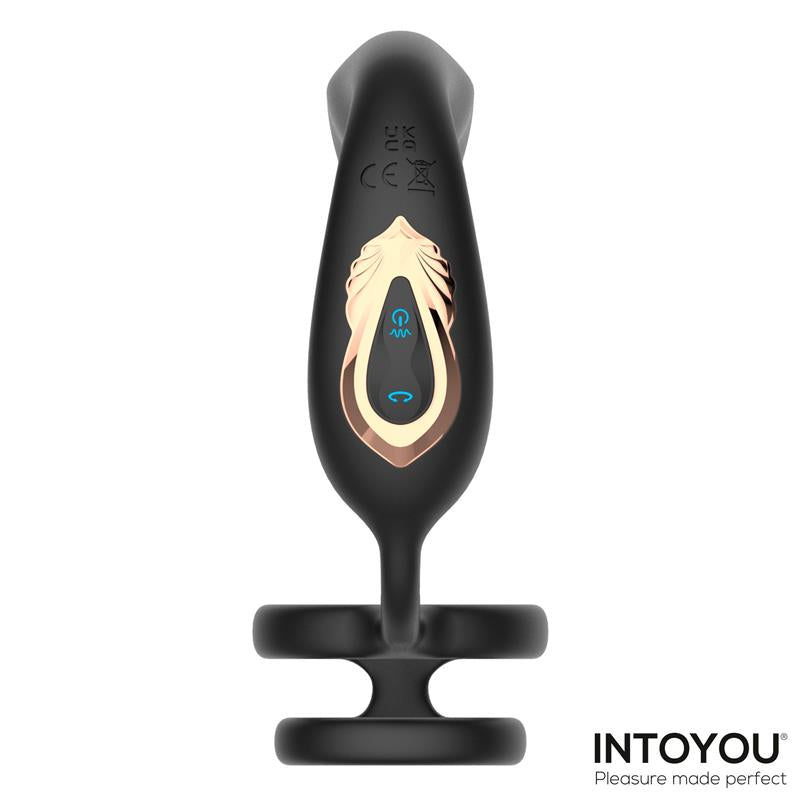 Bruce 360° Prostate Massager with Double Cock Ring | Intoyou