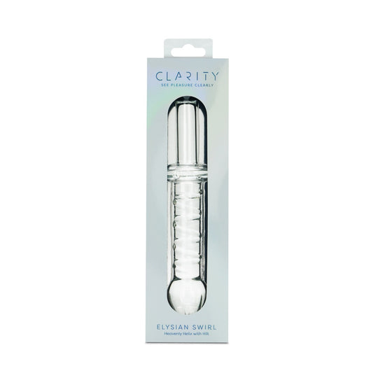 Clarity - Glass Dildo - Elysian Swirl - 14.2 cm