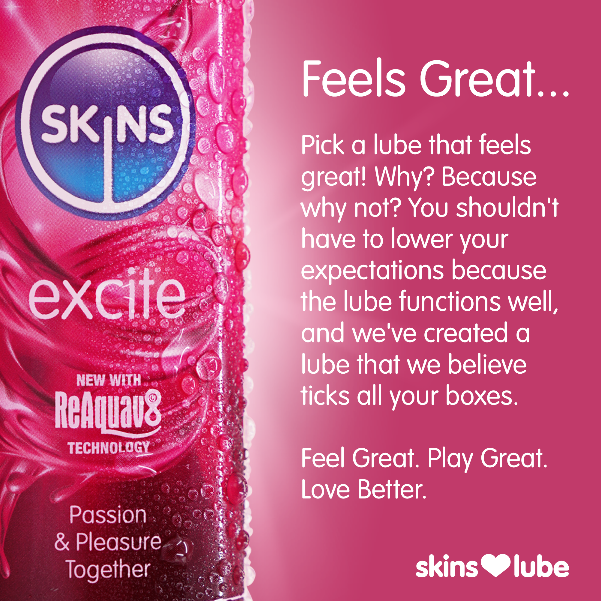 Excite Tingling Water Based Lubricant 4.4 fl oz (130ml) | Skins