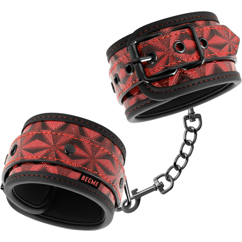 Premium Ankle Cuffs with Neoprene Lining | Begme — Red