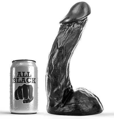 All Black DONG 23 CM lubricant bottle