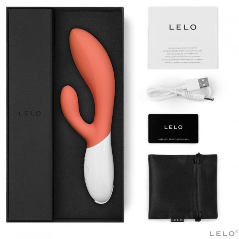 Lelo - Ina 3 Luxury Coral Rabbit Vibrator – G Spot Rabbit Vibrator