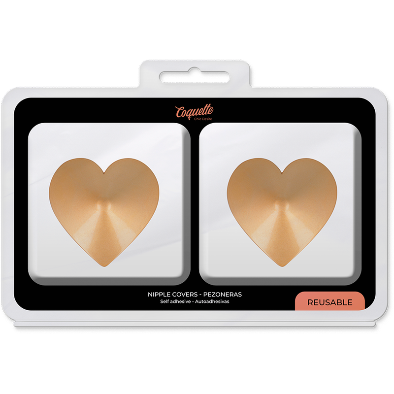 Coquette Chic Desire - Nipple Covers Golden Hearts – Lingerie Set