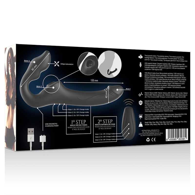Ibiza - Remote Control Strapless Vibrator 3 Motors 1000 Combinations. – Remote Control Vibrator